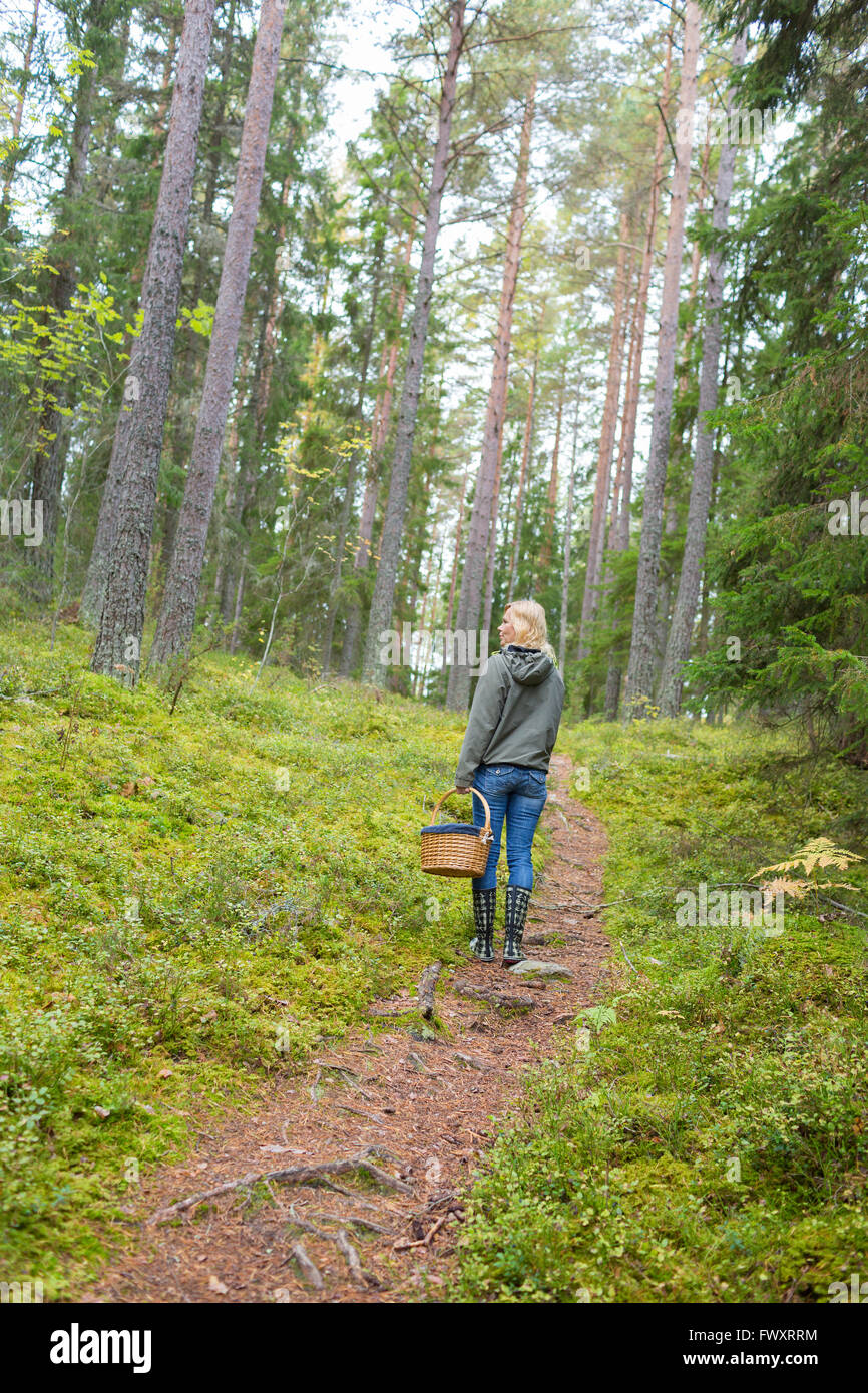 Mature woman outdoor autumn hi-res stock photography and images - Alamy