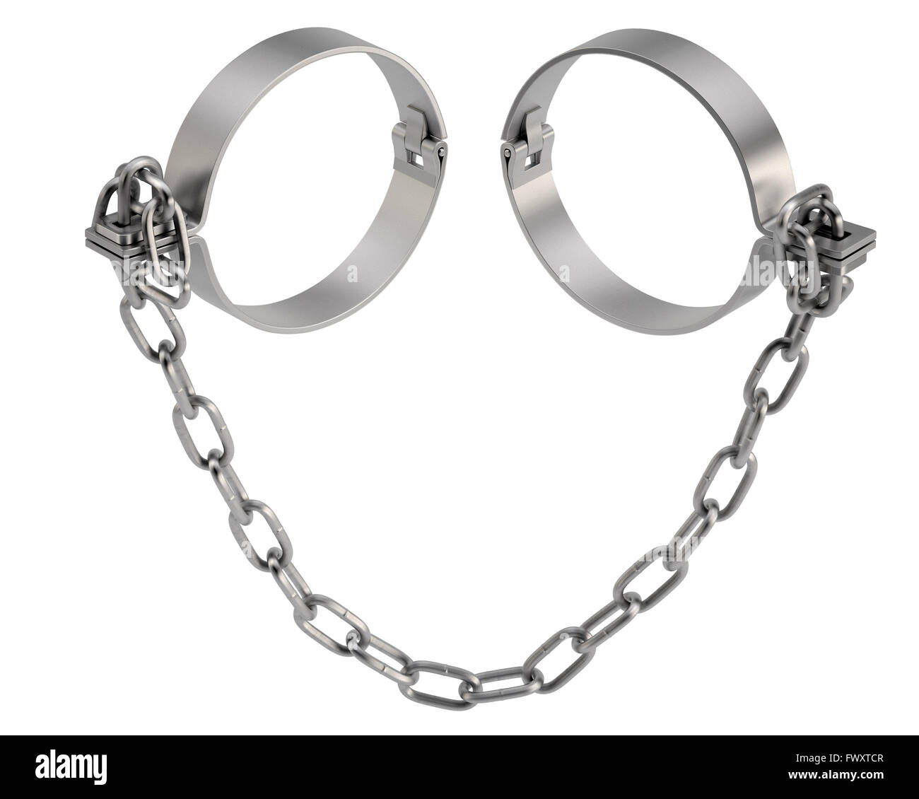 Old fashioned handcuffs Cut Out Stock Images & Pictures Alamy