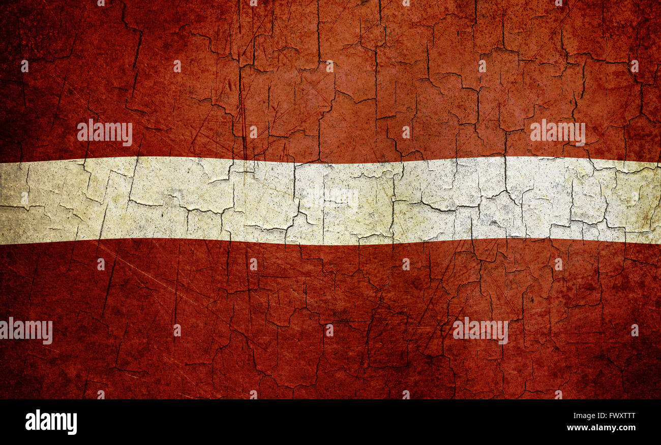 Latvia flag on an old cracked wall Stock Photo - Alamy