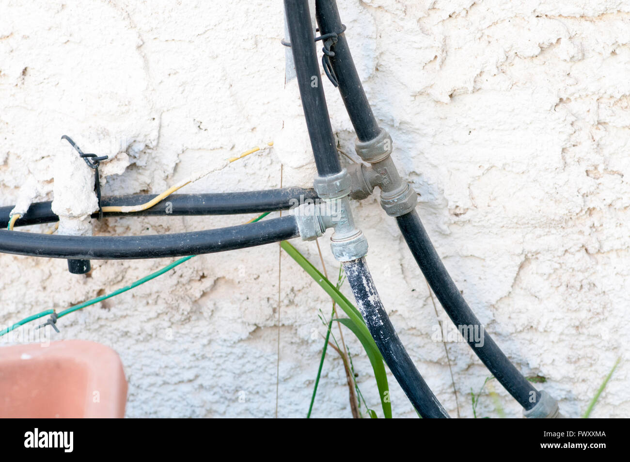 External water pipes Stock Photo Alamy