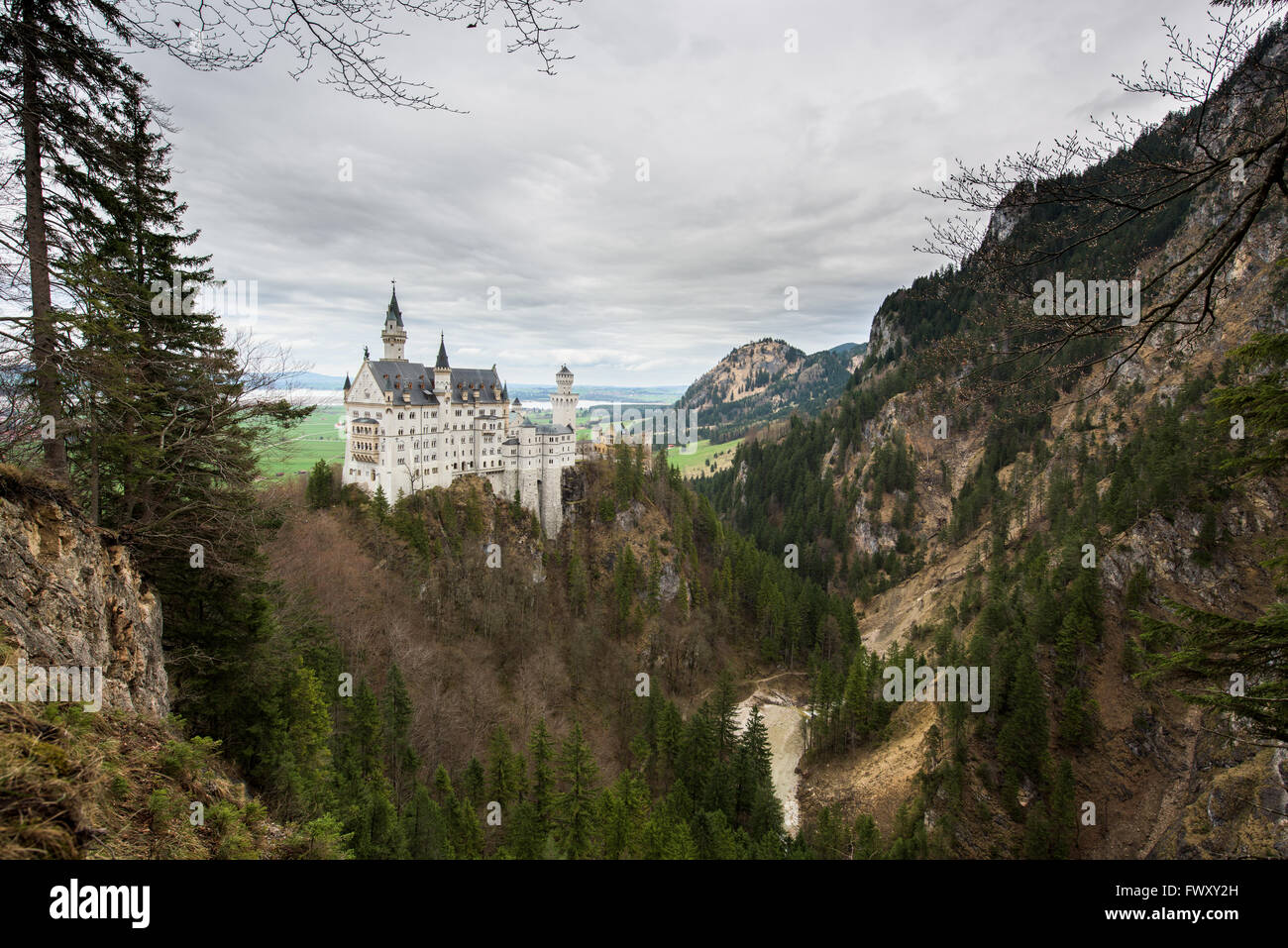 Neuschwanstein castle in Bavaria Germany Stock Photo