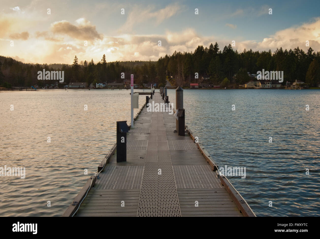 Hood Canal pier Stock Photo Alamy