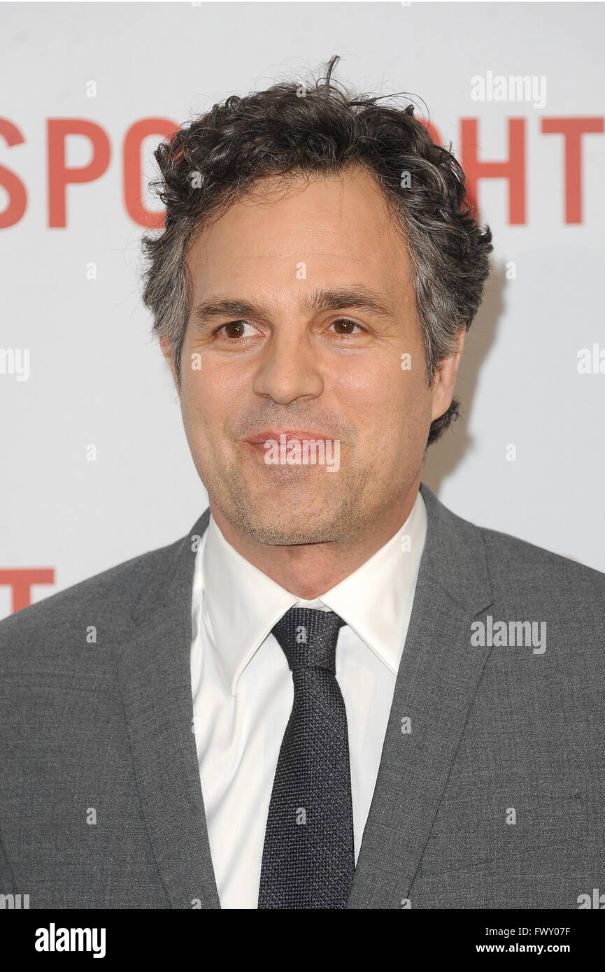 Mark Ruffalo attends the UK Premiere of Spotlight at the Washington ...