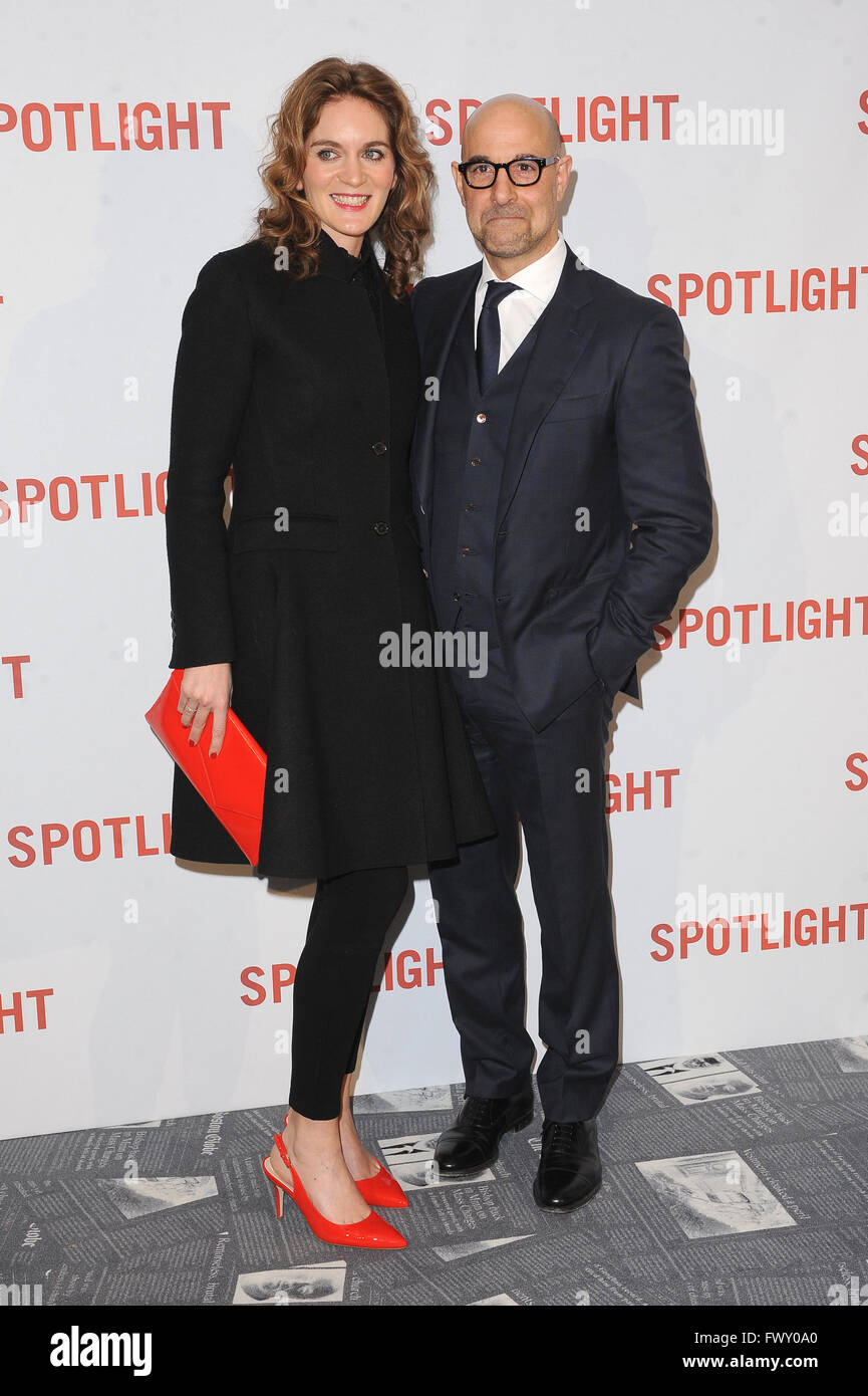 Stanley Tucci and his wife Felicity Blunt attend the UK Premiere of
