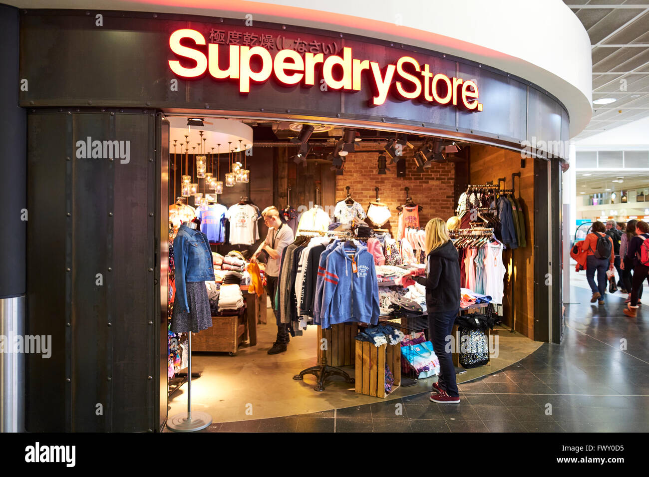 Superdry Clothing Duty Free Shop North Terminal Gatwick Airport West Sussex  London UK Stock Photo - Alamy