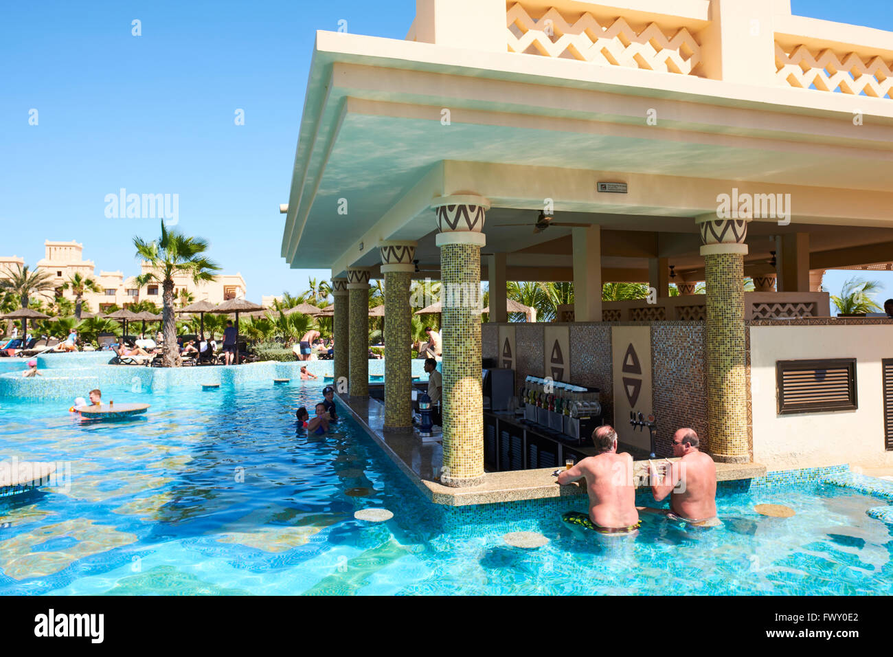 Swim Up Bar Within The Hotel Riu Touareg Boa Vista Cape Verde Islands  Africa Stock Photo - Alamy