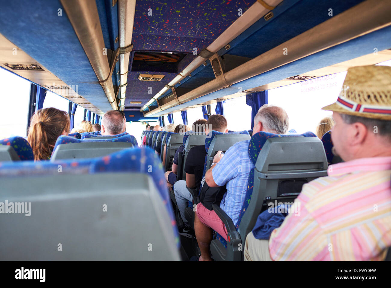 Passengers Traveling Back to The Airport After A Package Holiday Boa Vista Cape Verde Islands Africa Stock Photo
