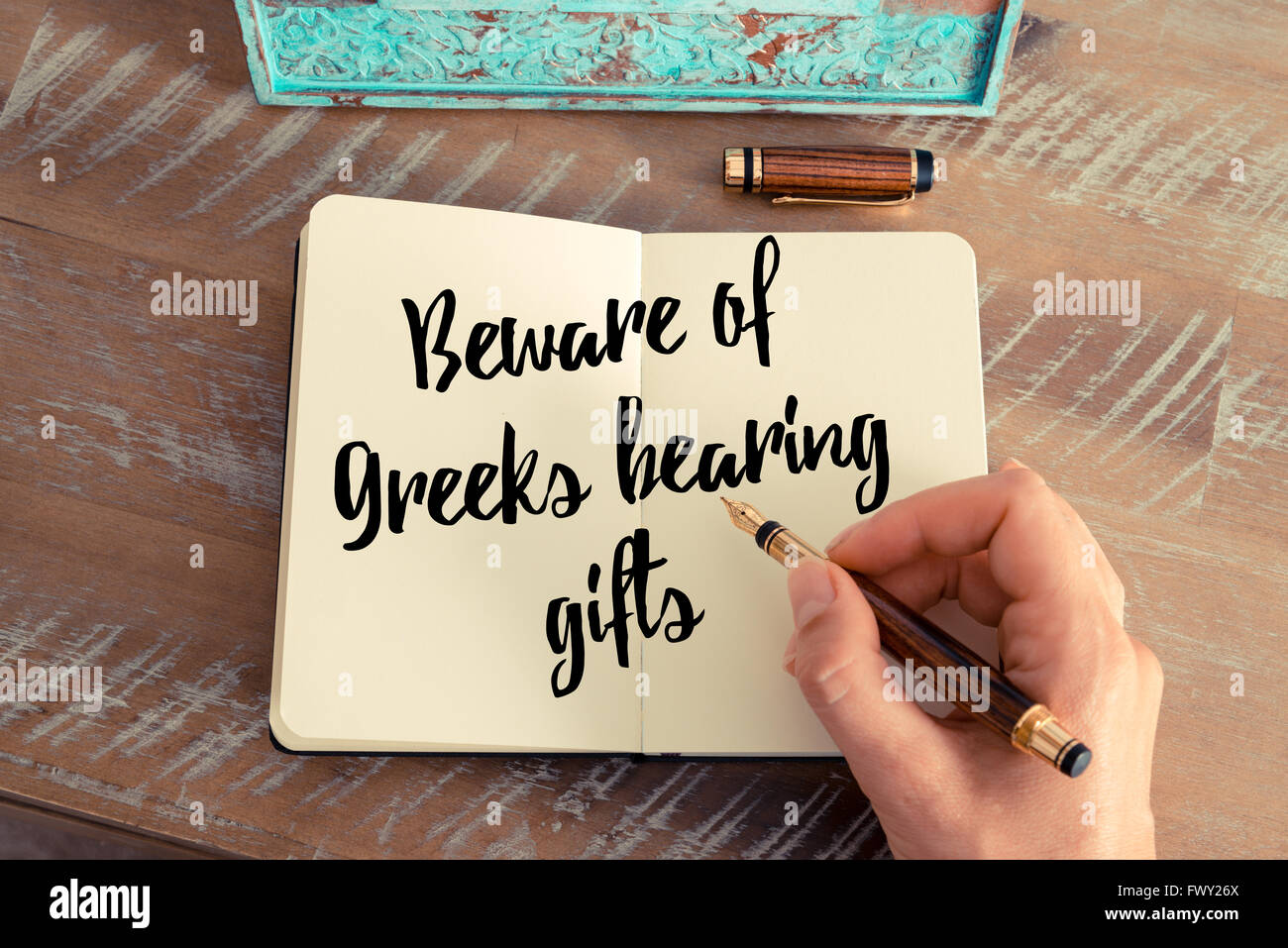 Beware of greeks bearing gifts hi res stock photography and images alamy