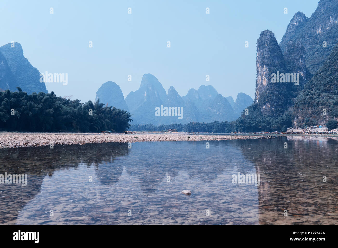 landscape in Yangshuo Guilin, China Stock Photo