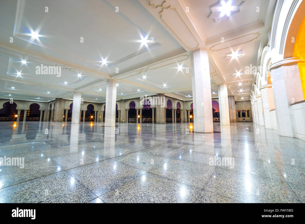 Shining Marble Floor At Corridor Stock Photo 102015188 Alamy