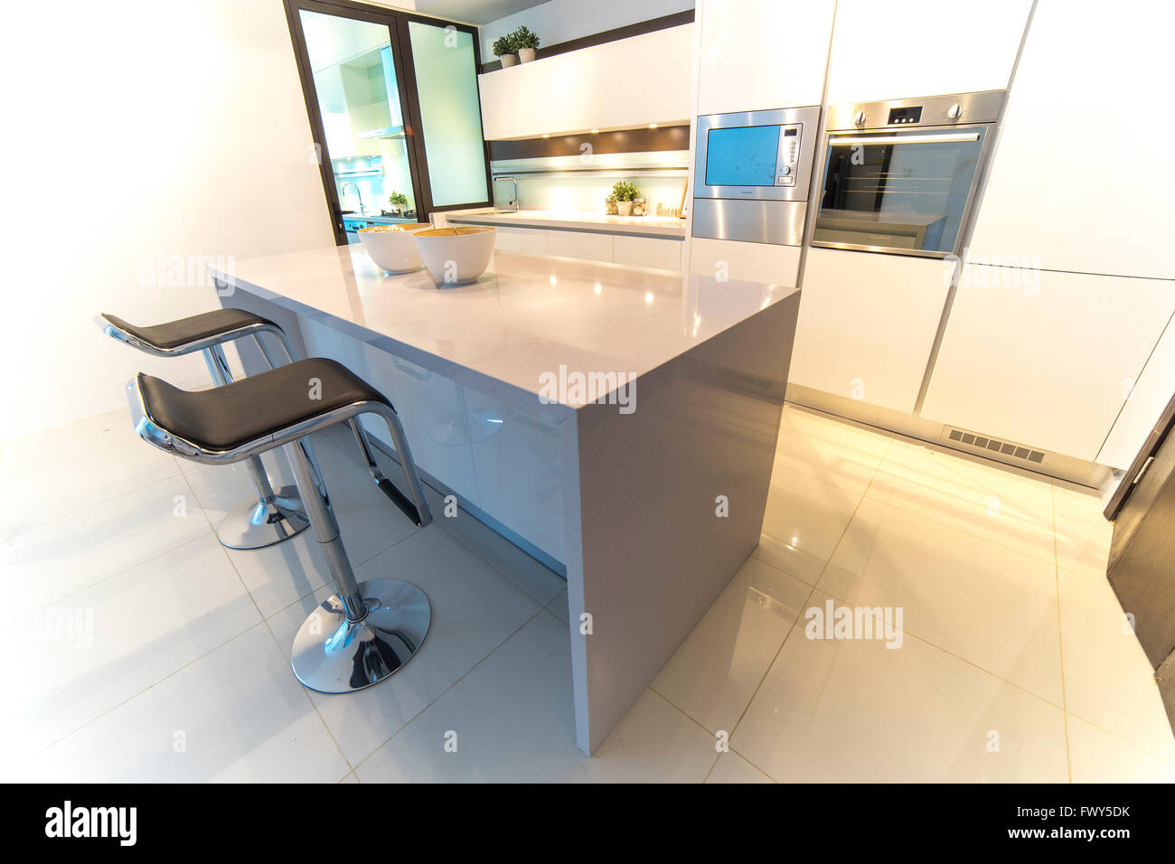 Kitchen interior with modern style Stock Photo - Alamy