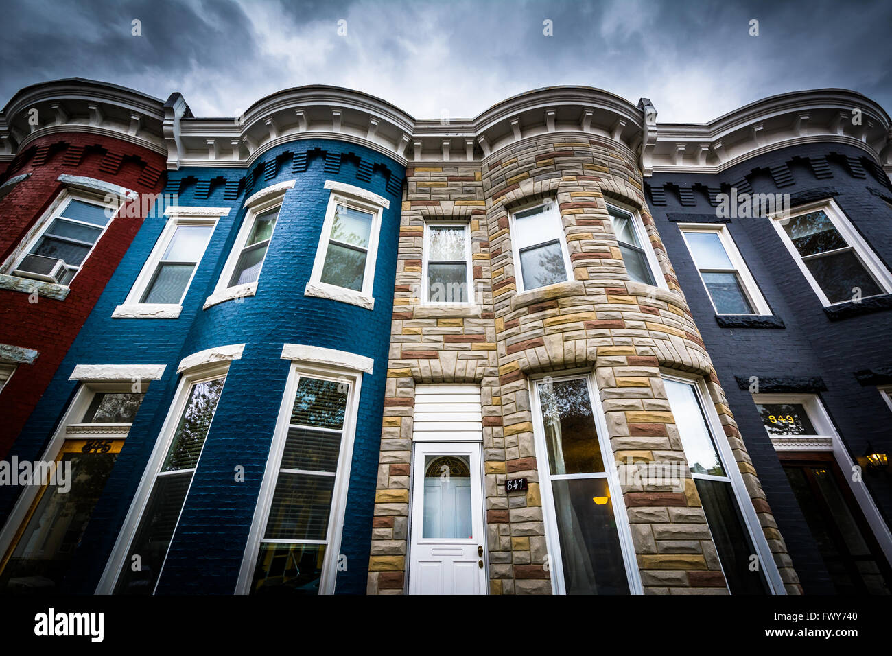 Row houses in Hampden, Baltimore, Maryland Stock Photo Alamy