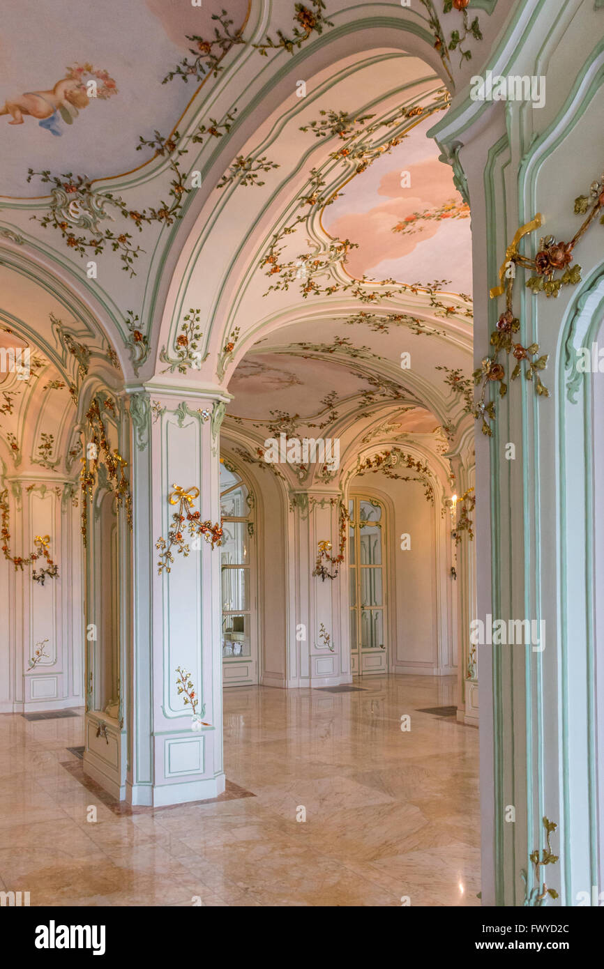 Indoor the Esterhazy Palace near to Sopron in Fertod of Hungary Stock