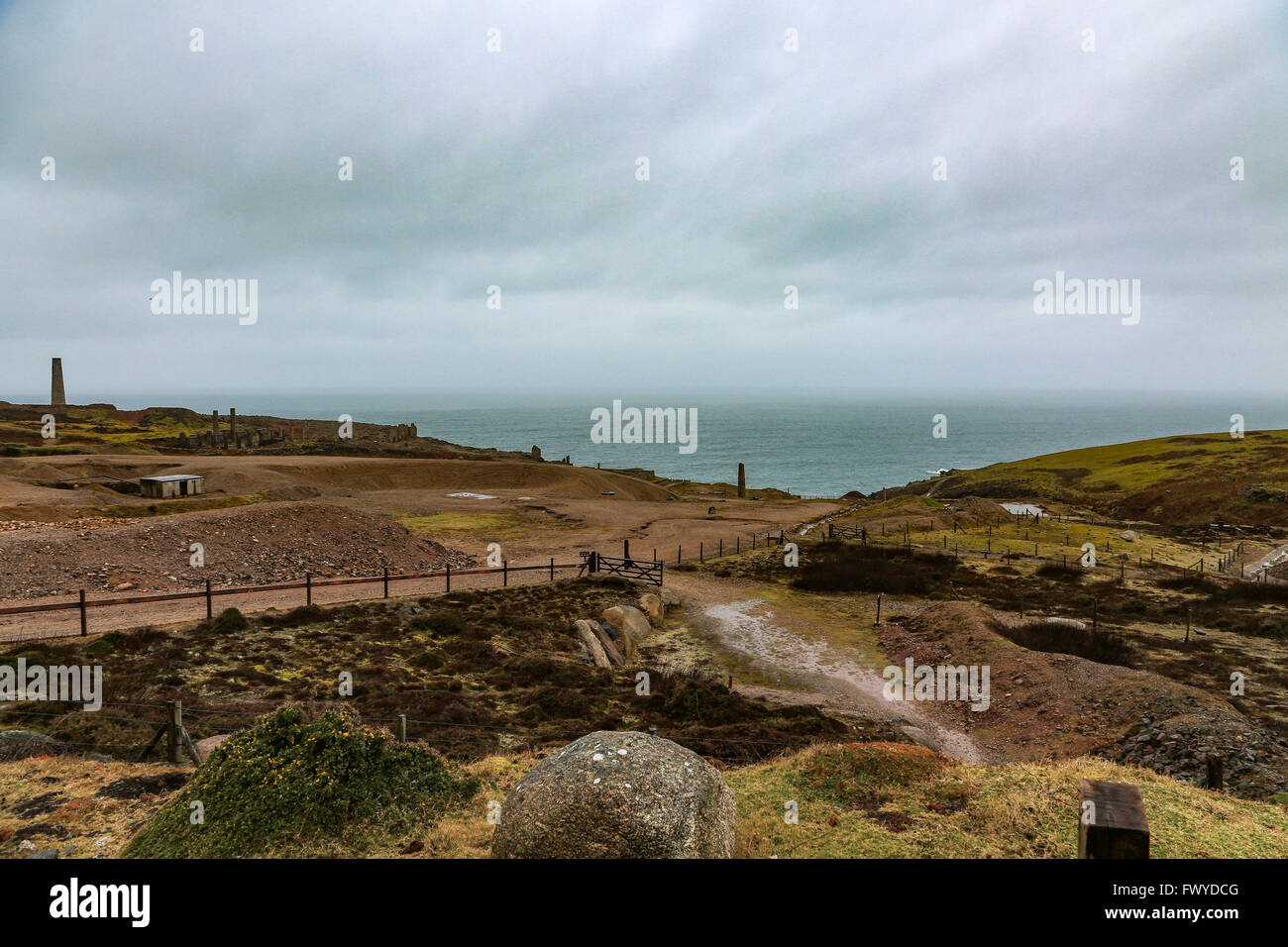 Tin Mines in Cornwall, St Ives, Grevor Mine. UK, England, English