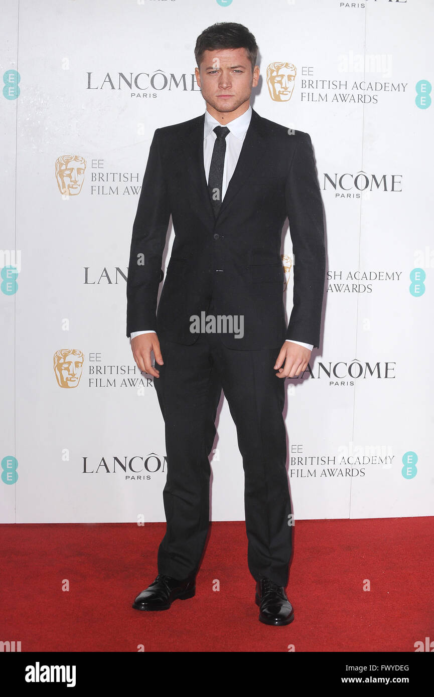 Welsh actor Taron Egerton attends the Lancome BAFTA nominees party at Kensington Palace in London. 13th February 2015 © Paul Treadway Stock Photo