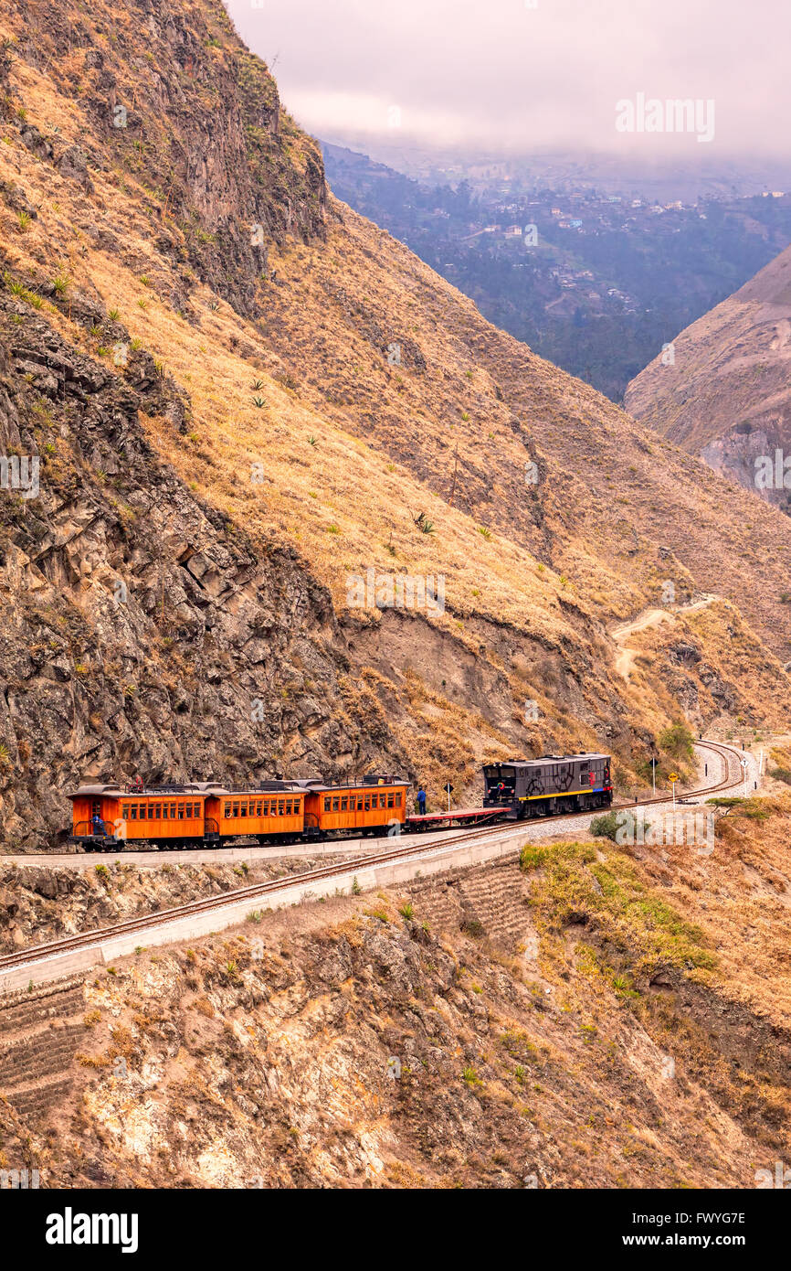 Alausi, Ecuador - 08 December 2011: Devils Nose, Nariz Del Diablo, Ecuador, South America Stock Photo