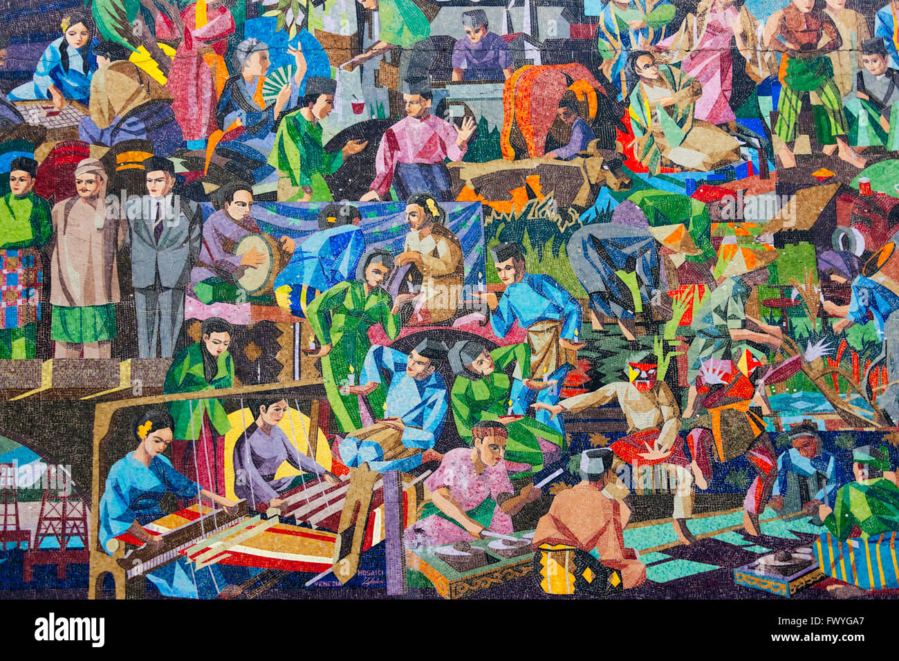 Street mural, Bandar Seri Begawan, Brunei Stock Photo Alamy