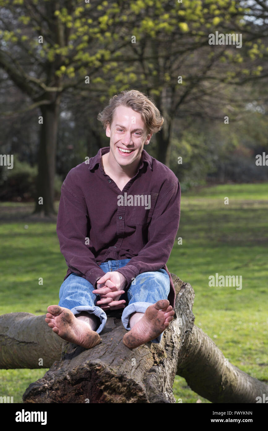 Jack Cooke, author of 'The Tree Climber's Guide', up in a tree in