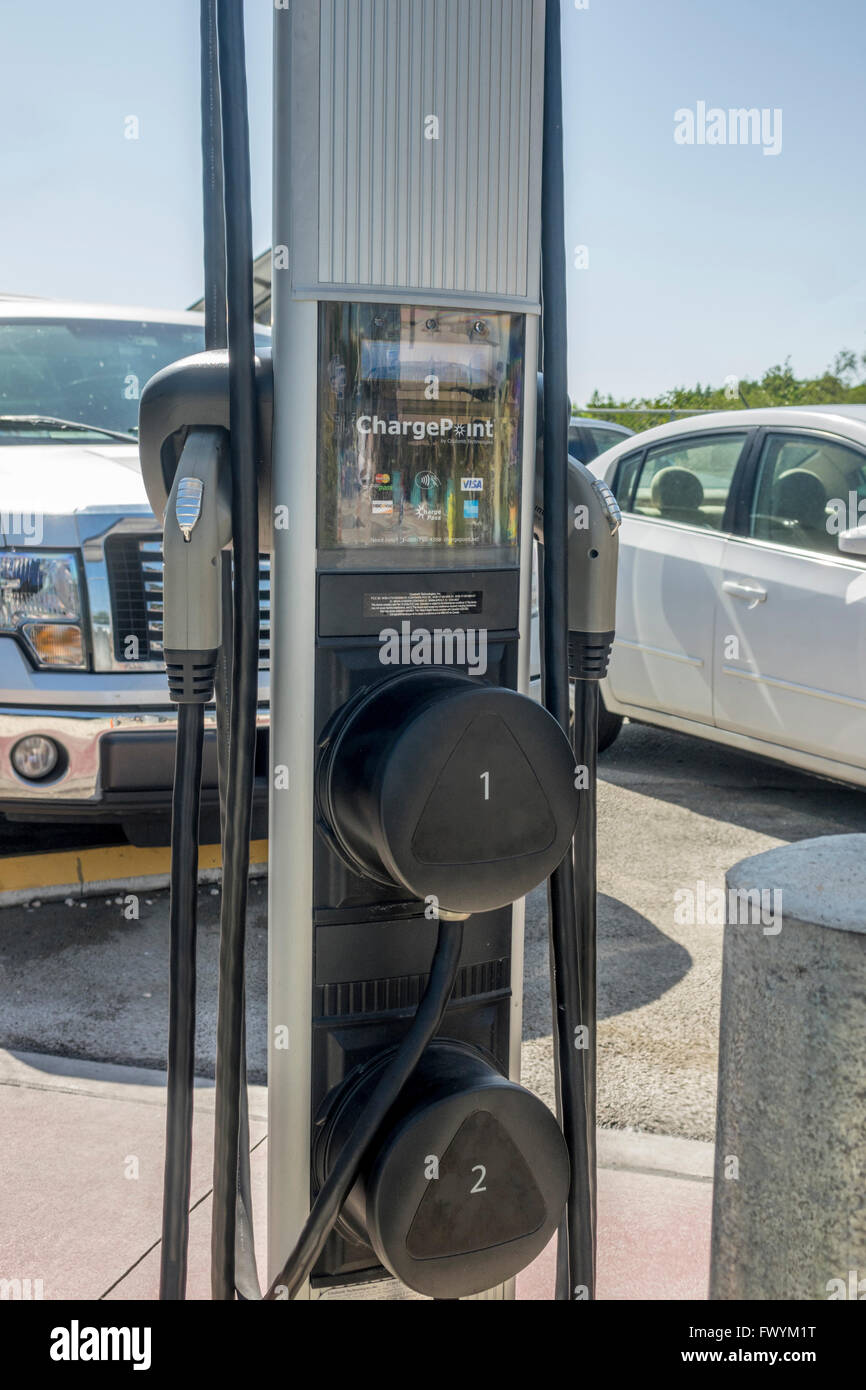 An Electric Vehicle Charging Station At The Tampa Electric Big Bend