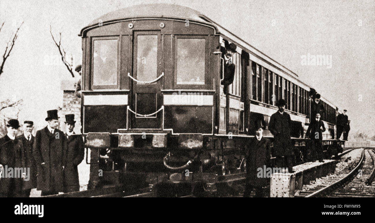 An early electric train. Stock Photo