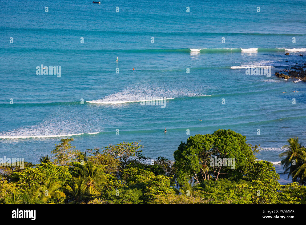 OSA PENINSULA, COSTA RICA - Pan Dulce beach and the Pacific Ocean. Stock Photo