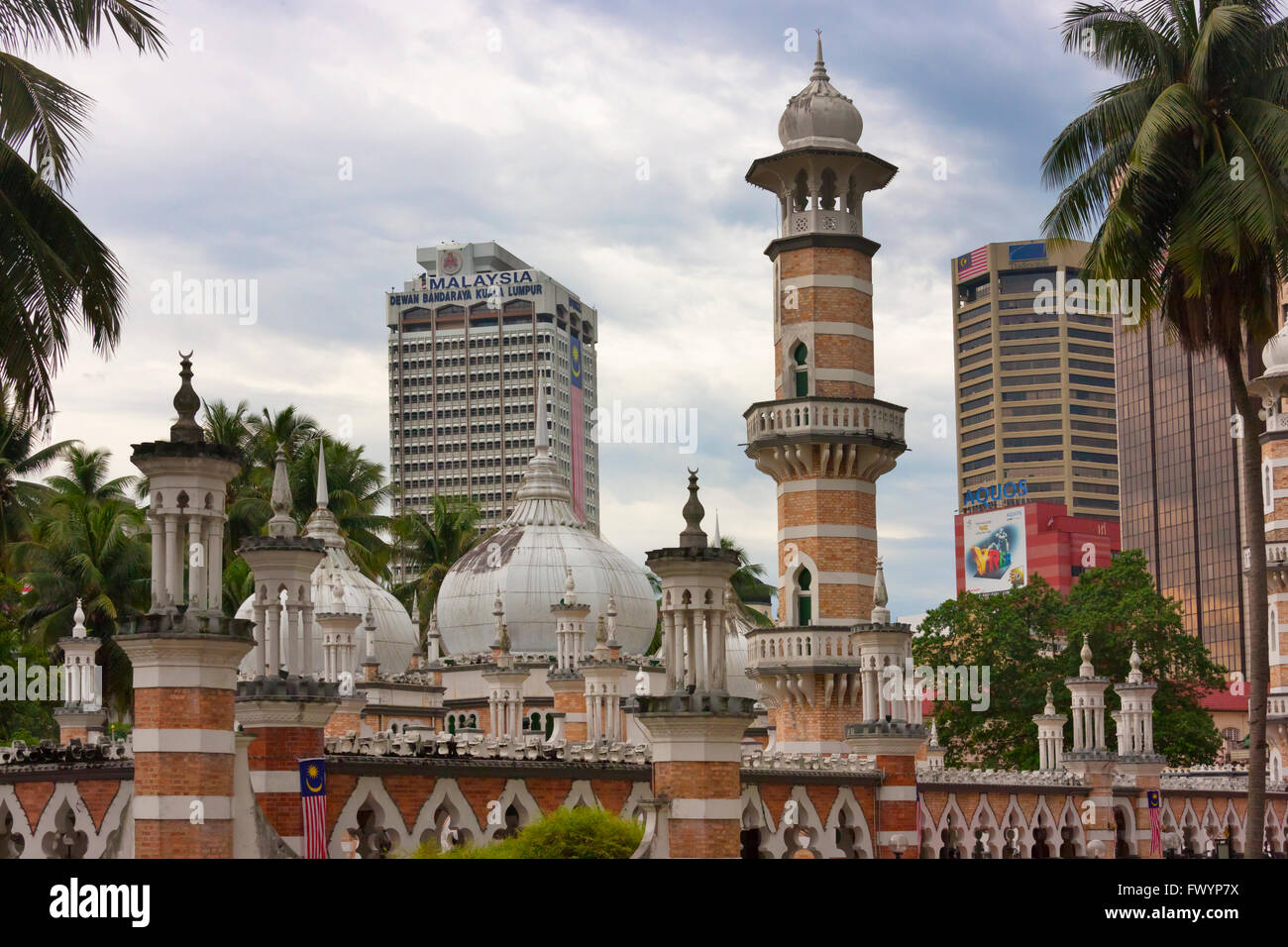 Masjid Jamek Mosque, Kuala Lumpur, Malaysia Stock Photo