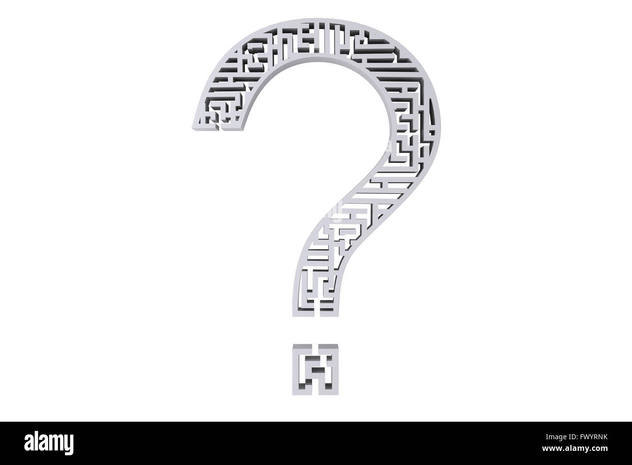 Maze question mark Stock Photo Alamy