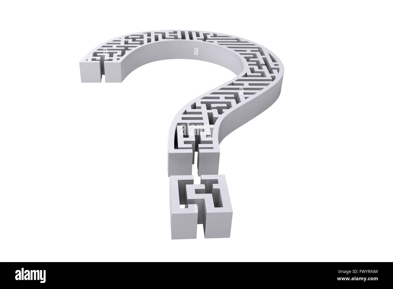 Maze question mark Stock Photo Alamy