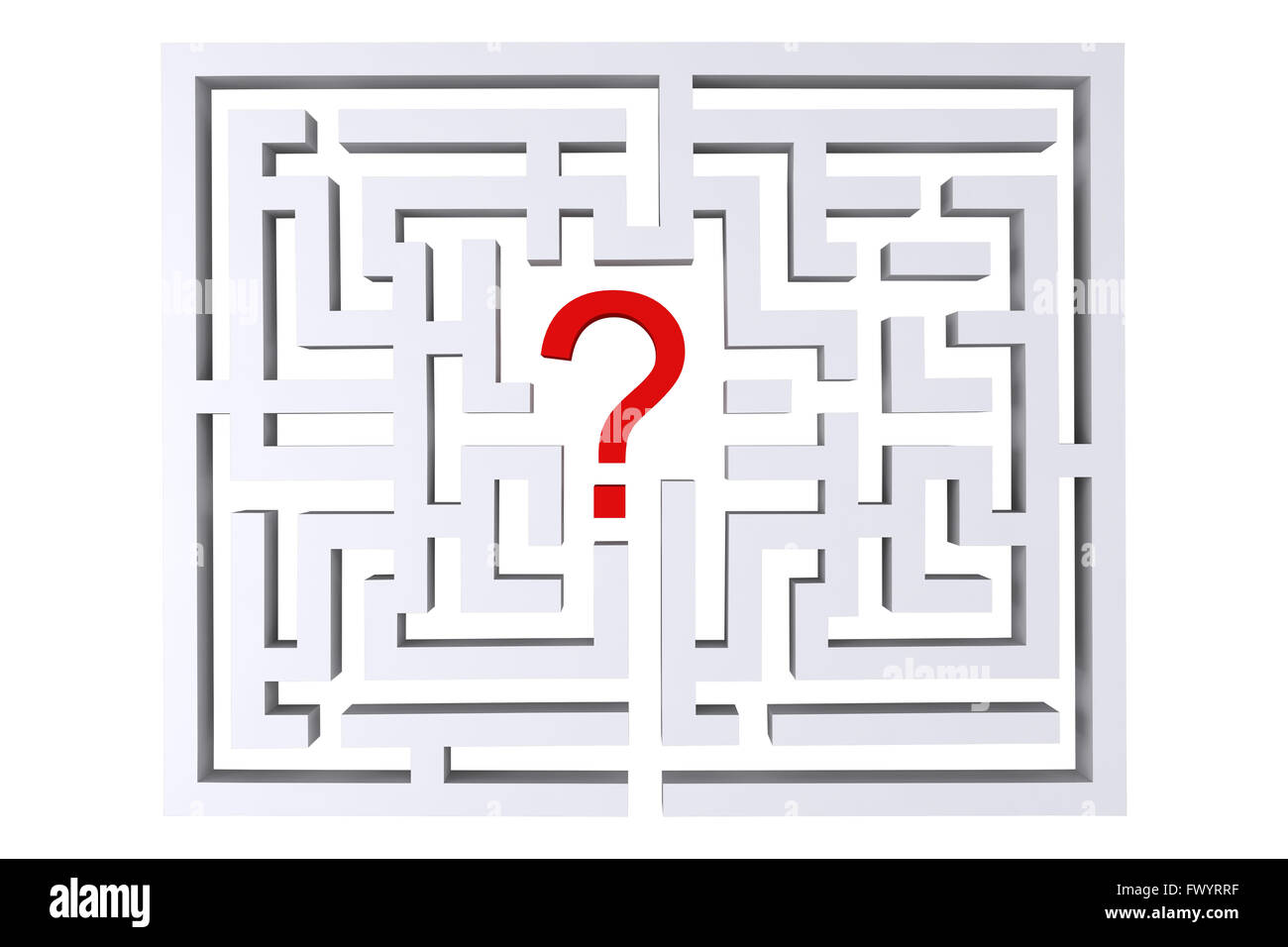 Maze question mark Stock Photo Alamy