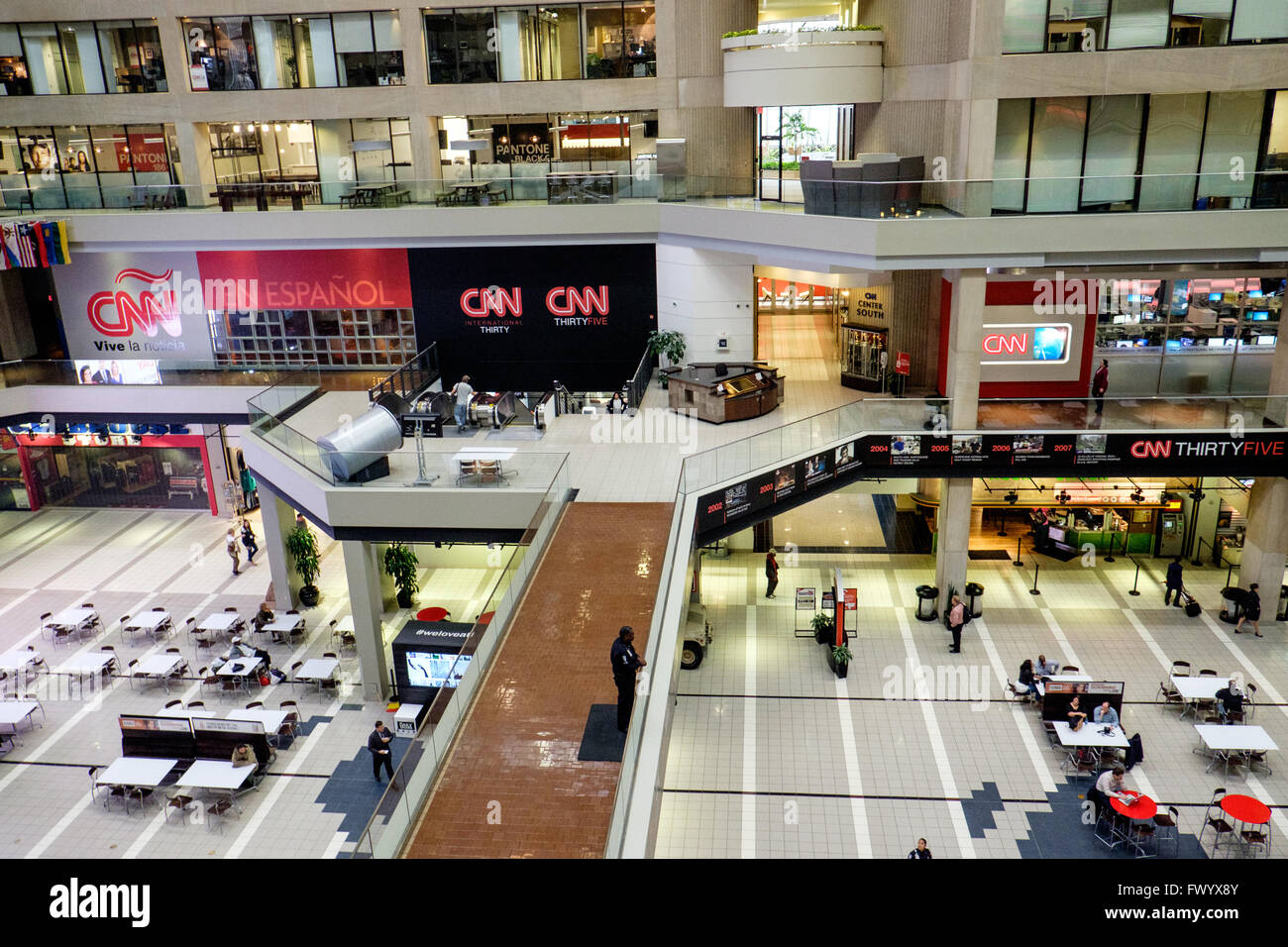 The Inside CNN Studio Tour, Atlanta, Georgia, USA Stock Photo