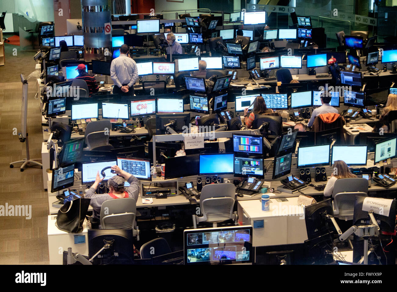 The Inside CNN Studio Tour, Atlanta, Georgia, USA Stock Photo
