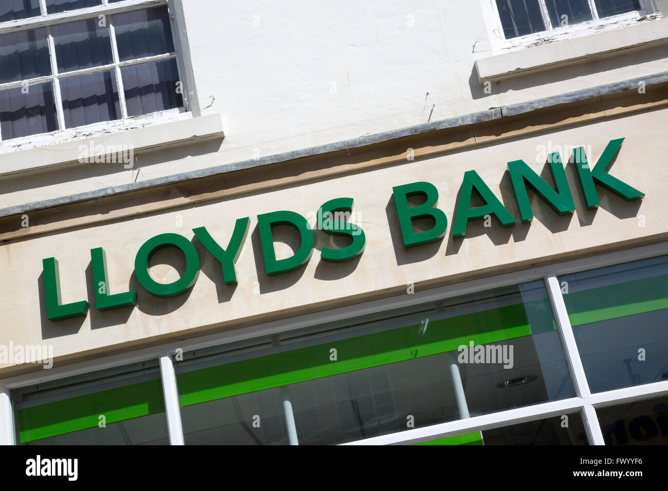 Lloyds Bank Branch Sign, England, UK Stock Photo