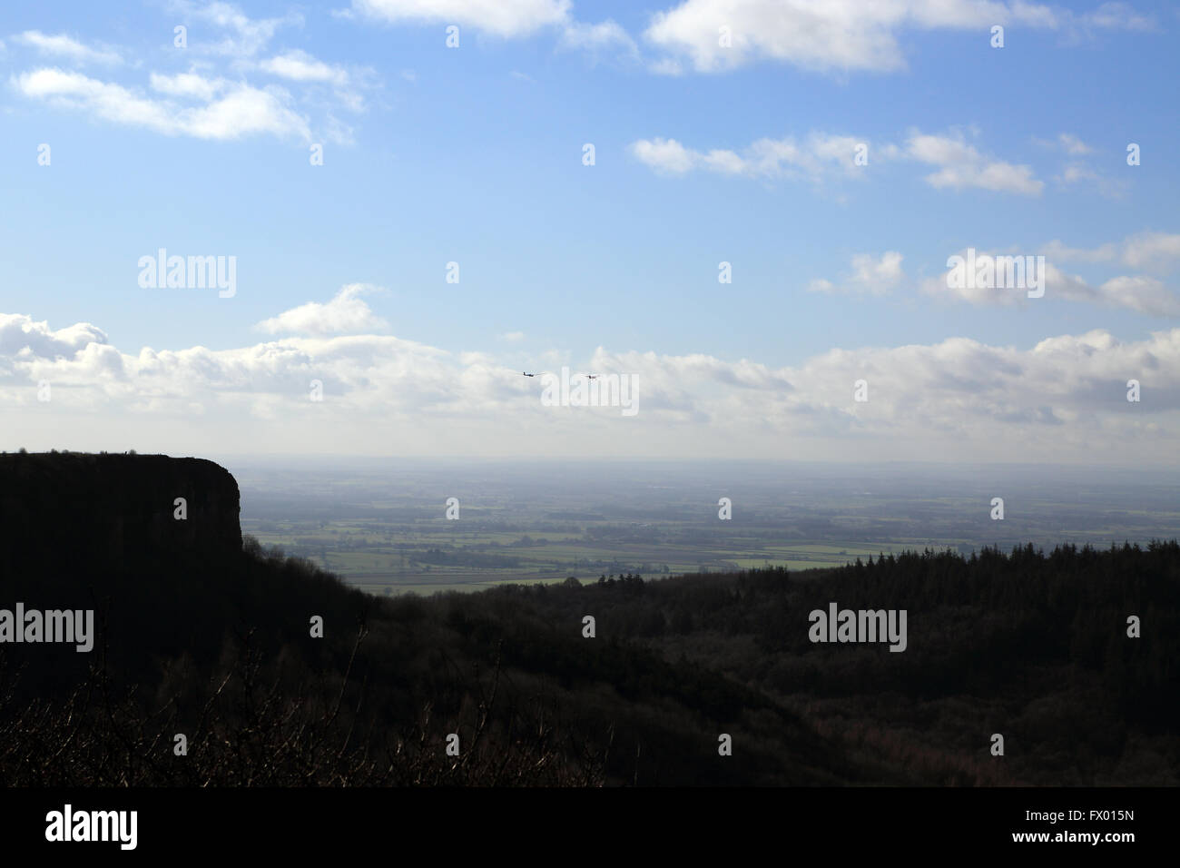 Hood Hill and Hood Grange Wood with Sutton Gliding Centre from