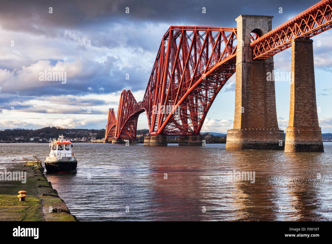 Forth Rail bridge, Queensferry, Edinburgh, East Lothian, Scotland, UK, one of the most famous bridges in the world and an icon o Stock Photo