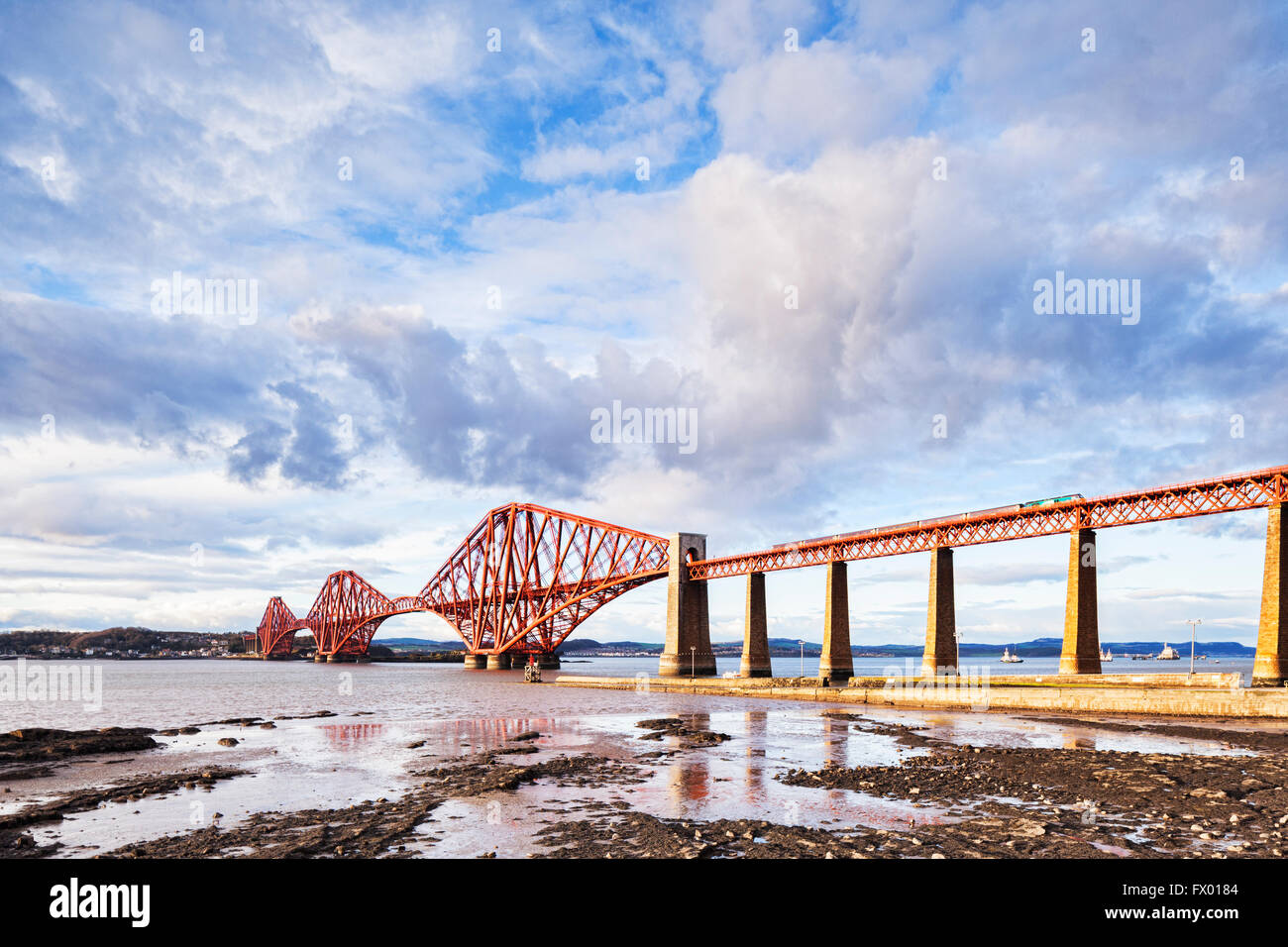 Forth Rail Bridge, Queensferry, Edinburgh, East Lothian, Scotland, UK, one of the most famous bridges in the world and an icon o Stock Photo