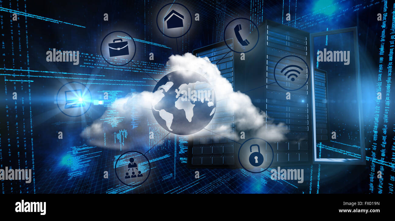 Composite image of connected world Stock Photo - Alamy
