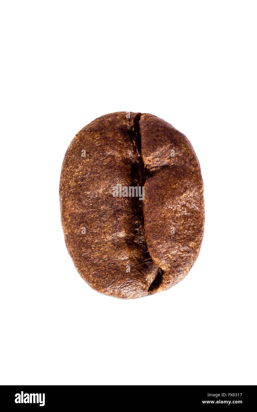 Close up of coffee beans. Isolated on white background Stock Photo - Alamy