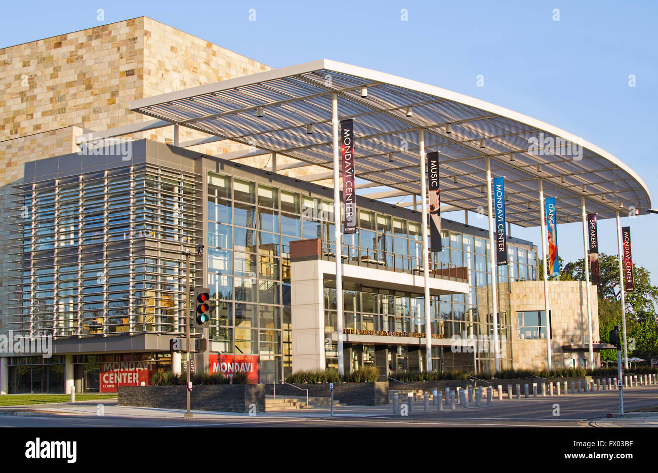 South view of the Robert and Margrit Mondavi Center for the Performing