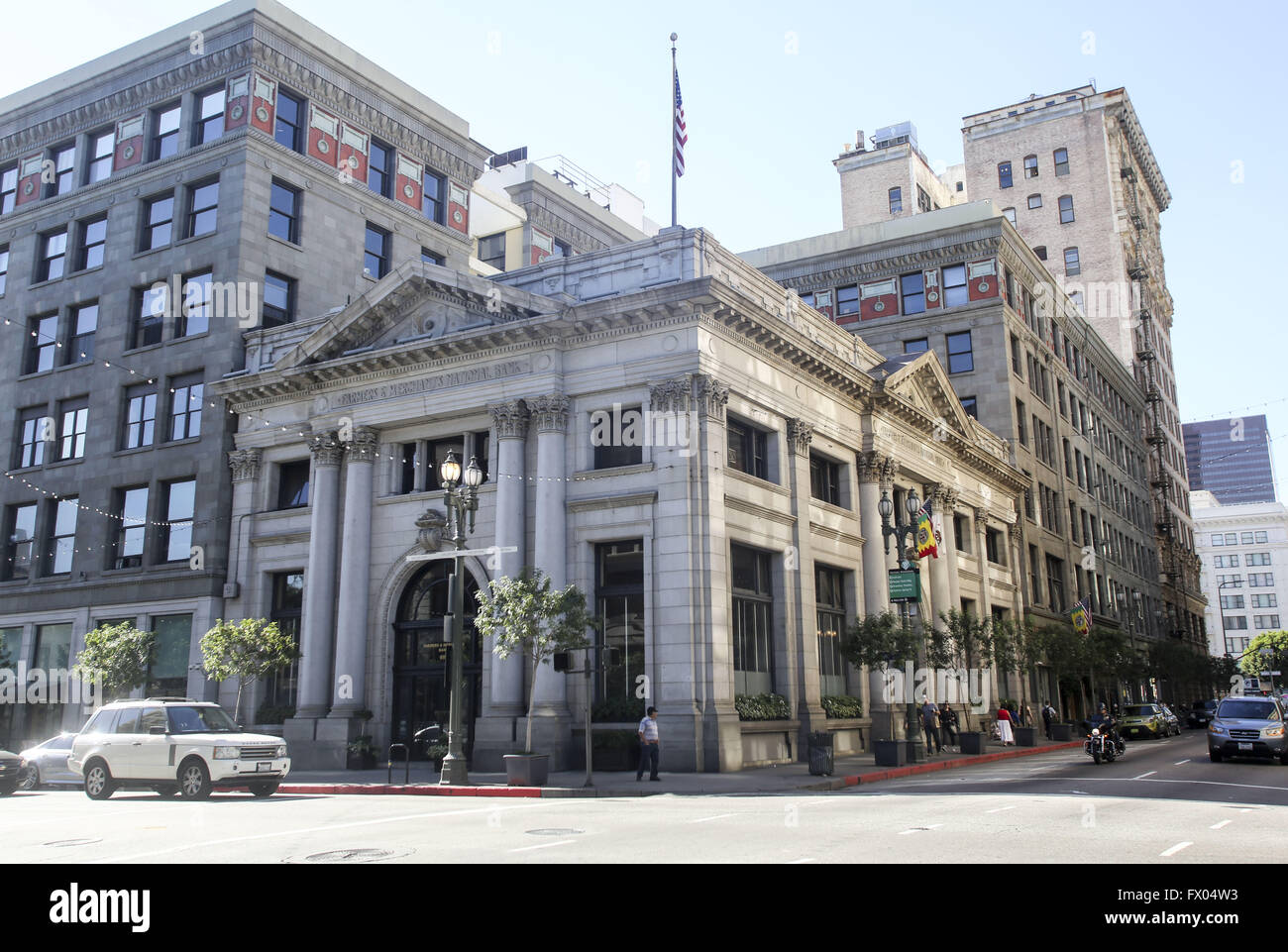 Los Angeles, California, USA. 15th Feb, 2016. Farmers and Merchants National Bank at 401 S. Main St. in downtown Los Angeles.(Photo by Ringo Chiu/PHOTOFORMULA.com).Usage Notes: This content is intended for editorial use only. For other uses, additional clearances may be required. © Ringo Chiu/ZUMA Wire/Alamy Live News Stock Photo