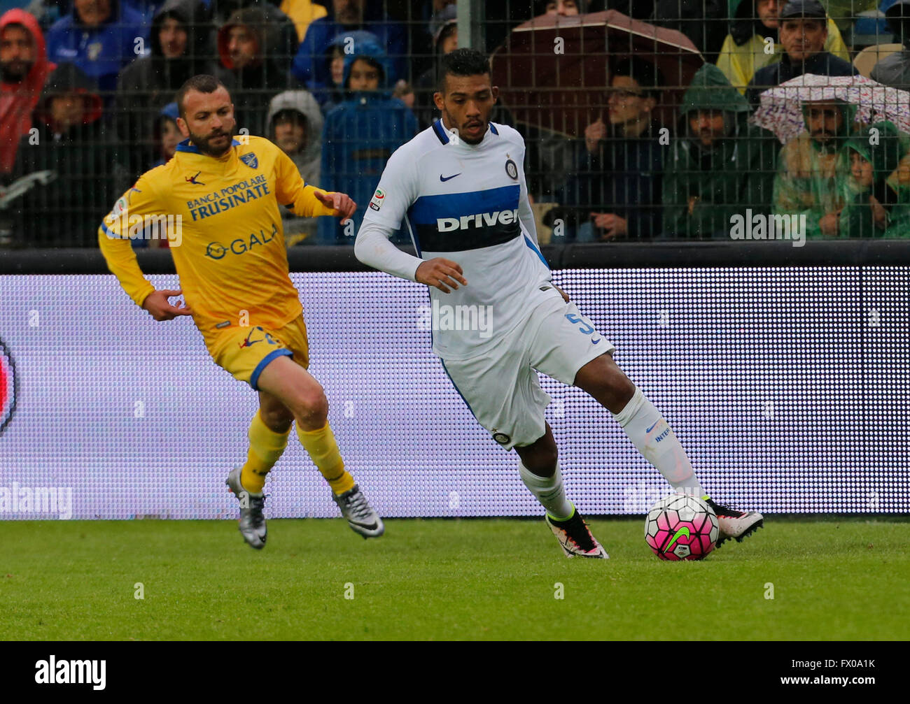 Juan Jesus during the italian serie a soccer match, between Frosinone and Inter at the Matusa stadium in Frosinone Italy, April 09, 2016 Stock Photo