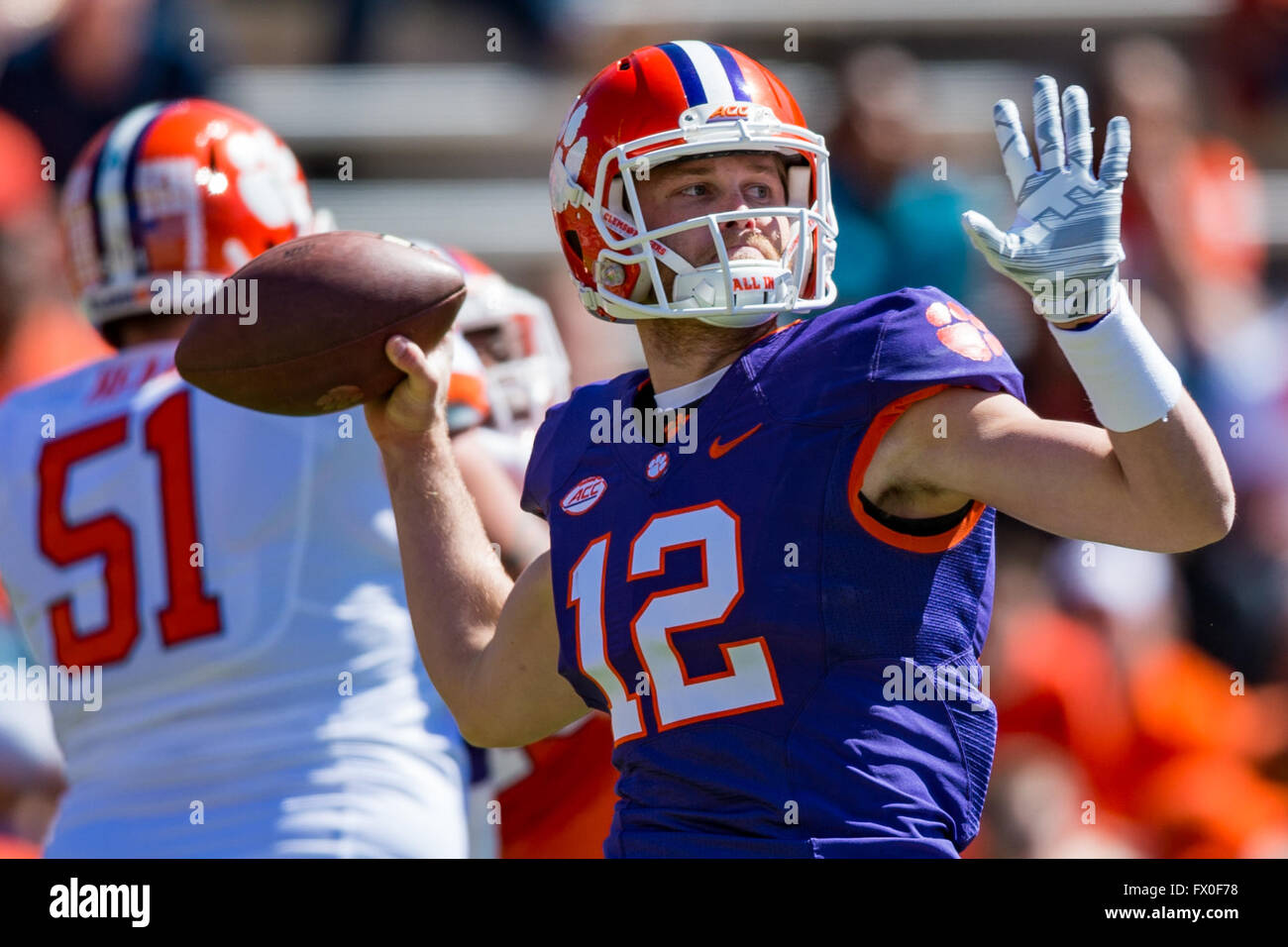 Clemson Qb Nick Schuessler 12 During The Clemson Football