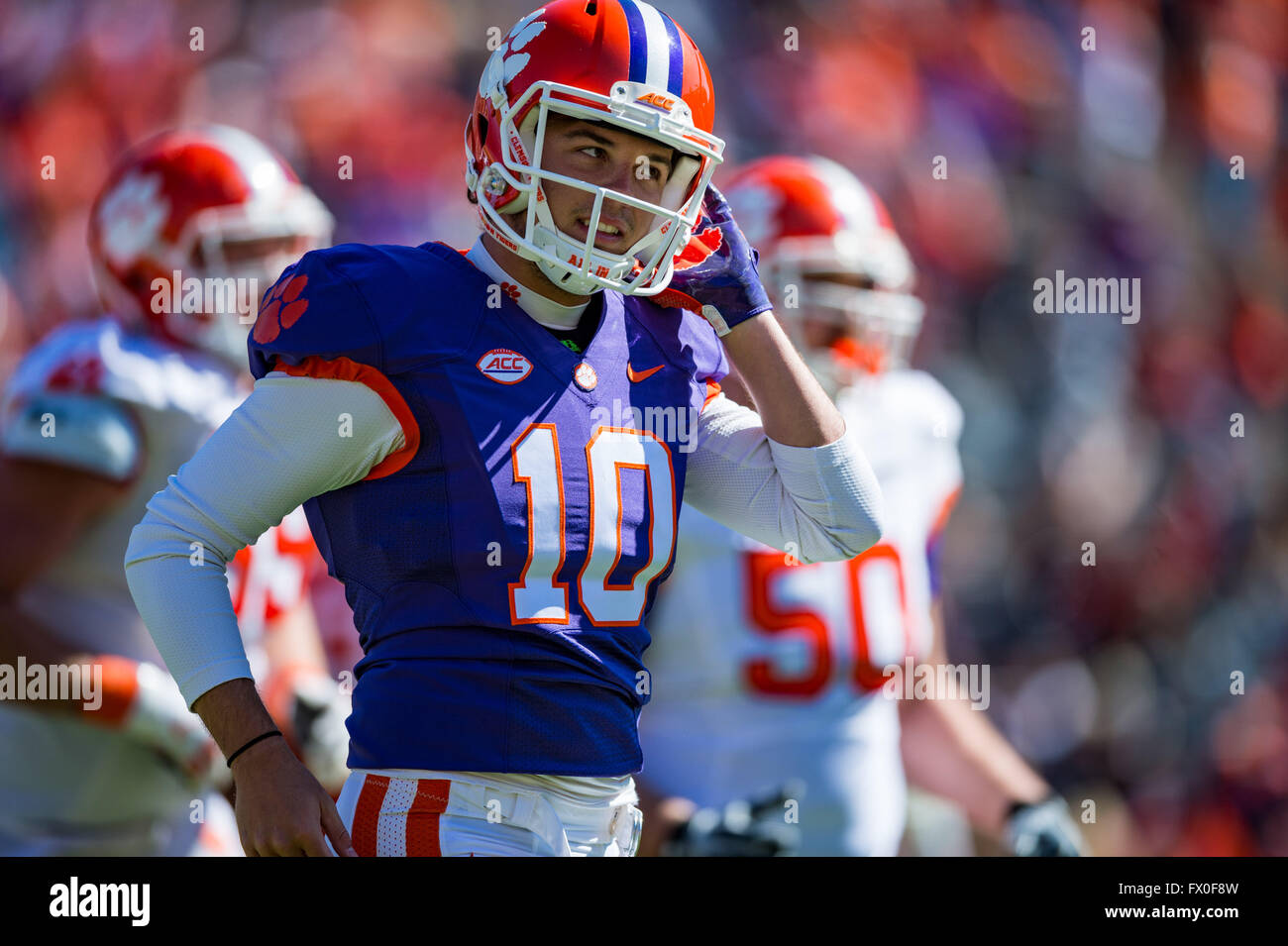 Clemson Qb Tucker Israel 10 During The Clemson Football