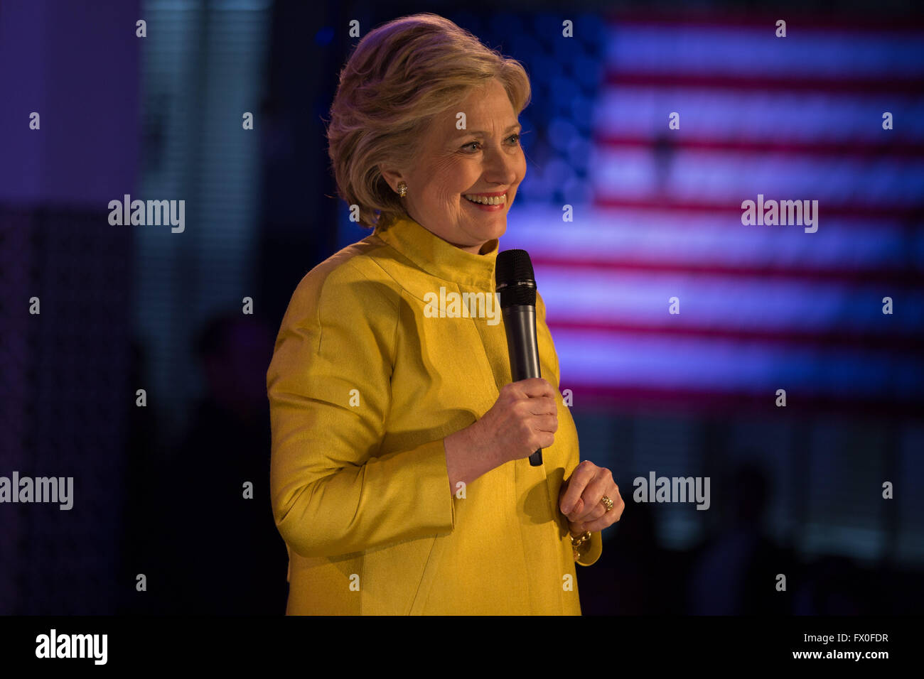 Brooklyn, New York, USA. 9th Apr, 2016. HILLARY CLINTON at a campaign ...