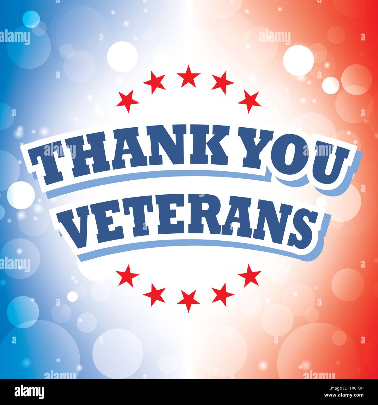 thank you veterans banner on celebration background 2 Stock Vector