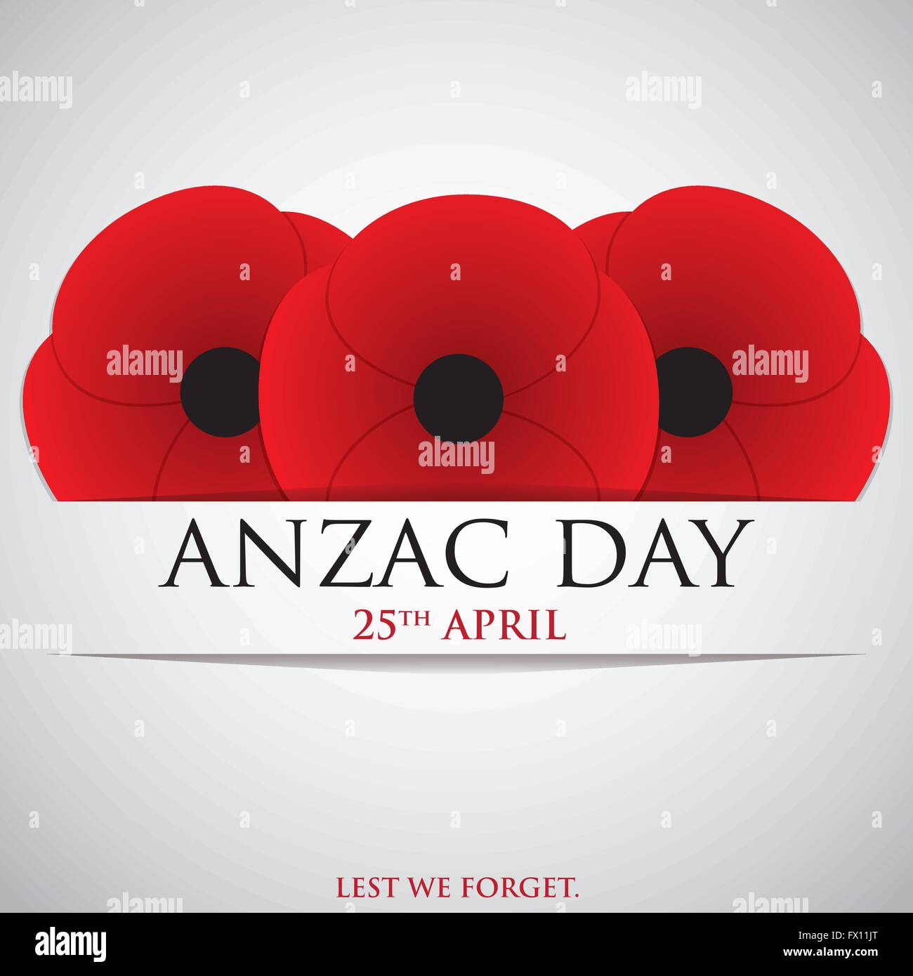 ANZAC (Australia New Zealand Army Corps) Day card in vector format. Stock Vector