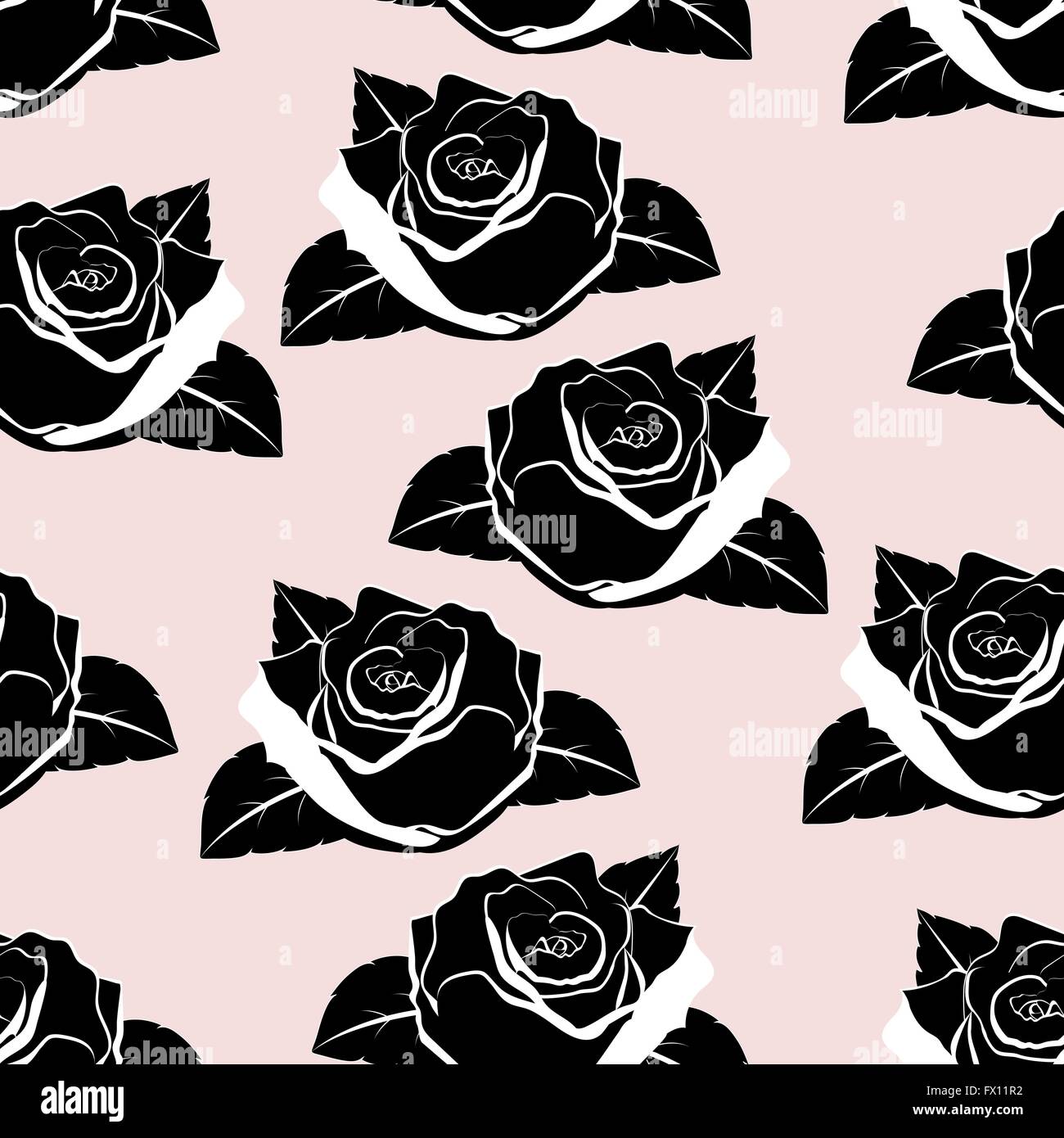 seamless wallpaper roses Stock Vector Image & Art - Alamy