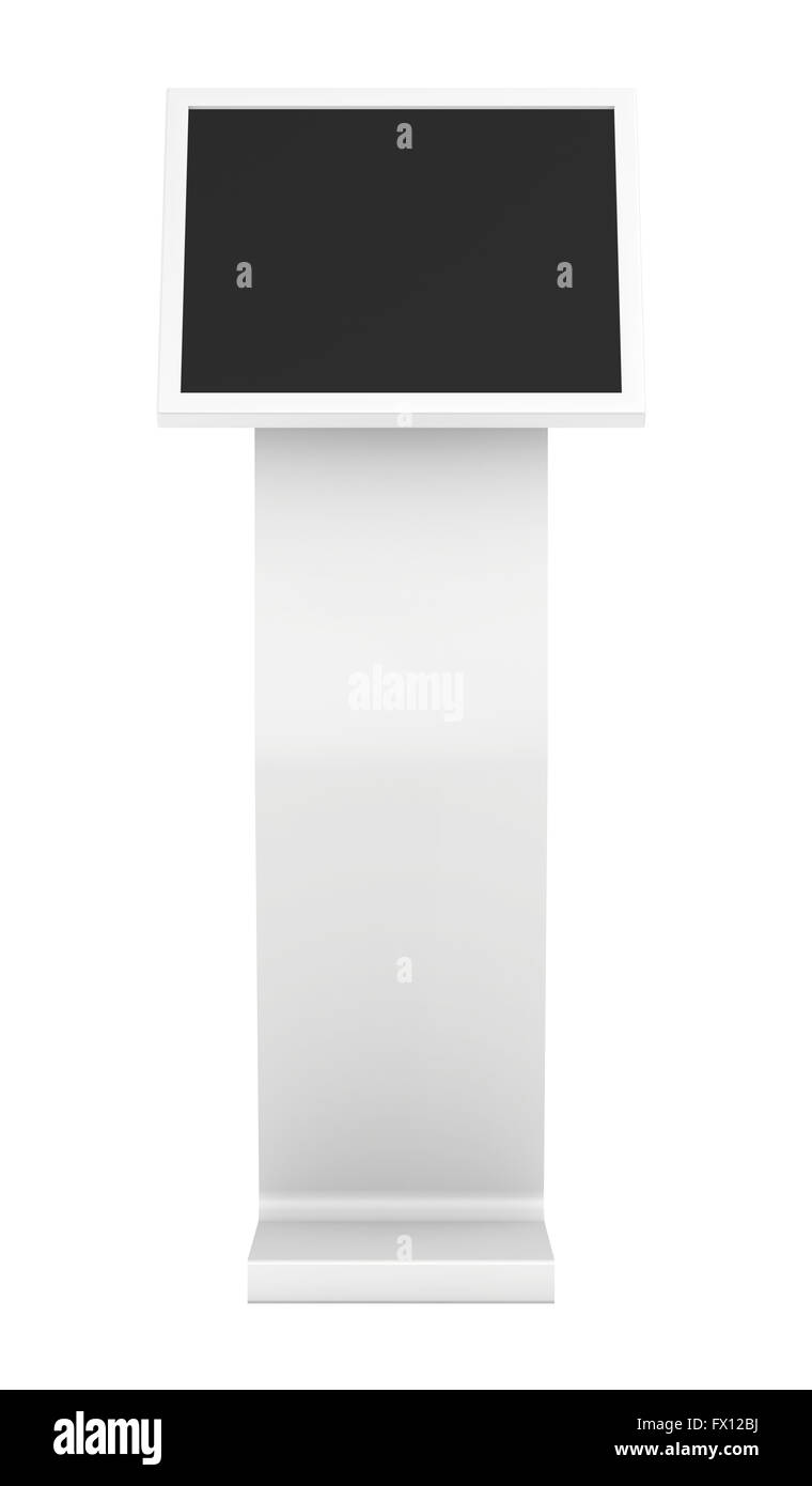information kiosk. Information terminal. interactive kiosk on white