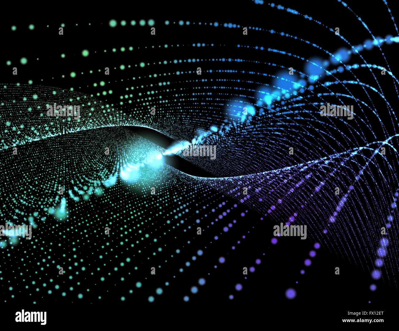 Abstract digital background glowing particles in space Stock Photo - Alamy