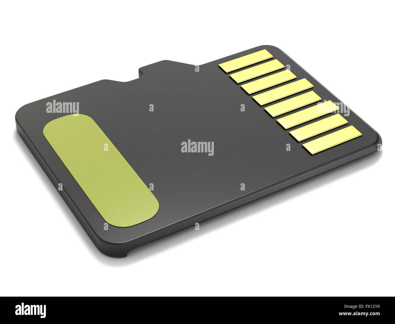 Microsd Background MicroSD memory card, back view. 3D render illustration isolated on ...