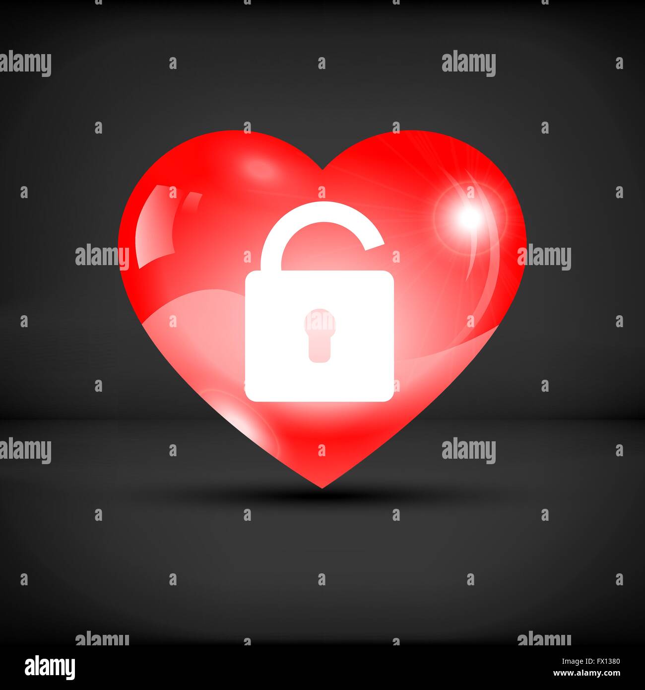 Reflections of the heart Stock Vector Images - Alamy